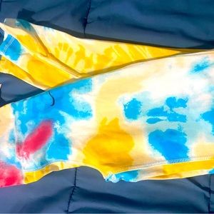 Tie dye girls tights